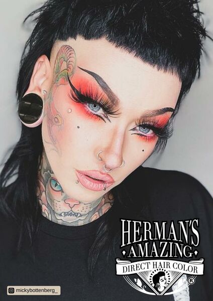 semi-permanente Haartönung DAHLIA BLACK in dem Farbton Schwarz von Herman's Amazing