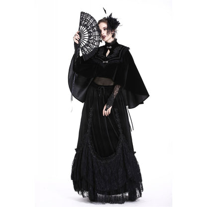 Schwarzer Spitzenfächer Gothic Lace Fan von Dark In Love