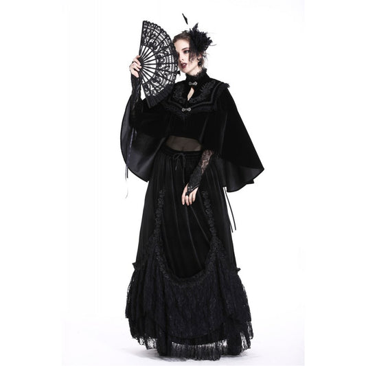 Schwarzer Spitzenfächer Gothic Lace Fan von Dark In Love