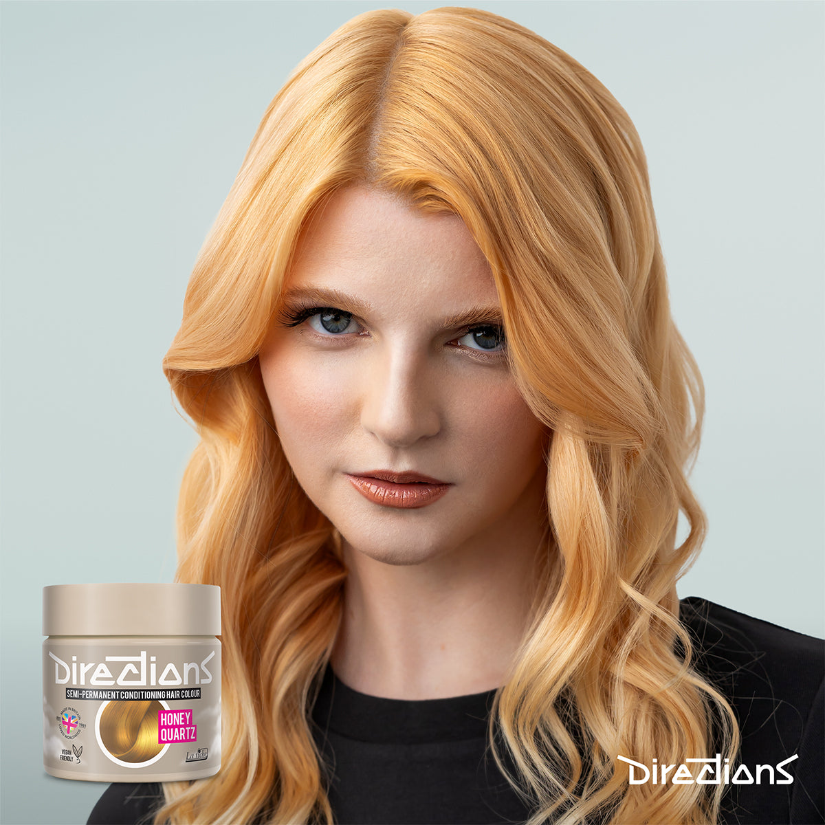 semi-permanente Haartönung HONEY QUARTZ in dem Farbton Honigblond von Directions