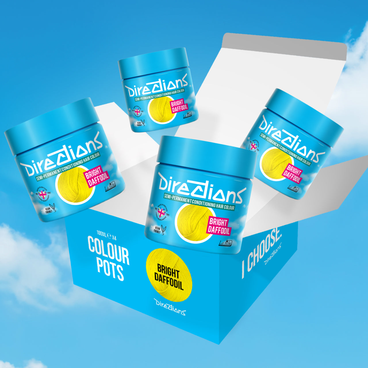 4 er SPARBOX BRIGHT DAFFODIL Haartönung Directions