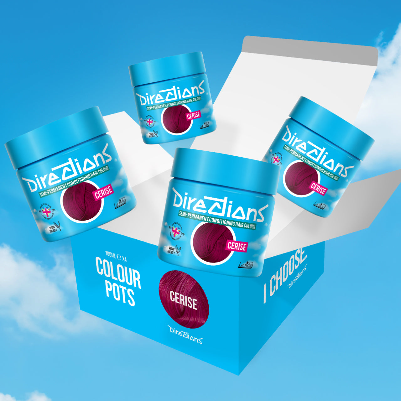 4 er SPARBOX CERISE Haartönung Directions 