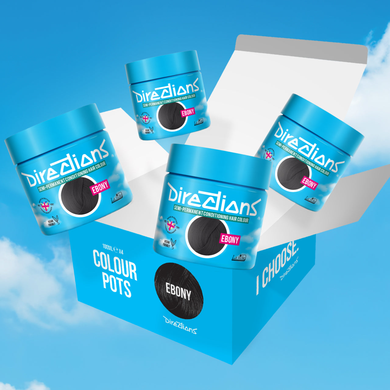 4 er SPARBOX EBONY Haartönung Directions 
