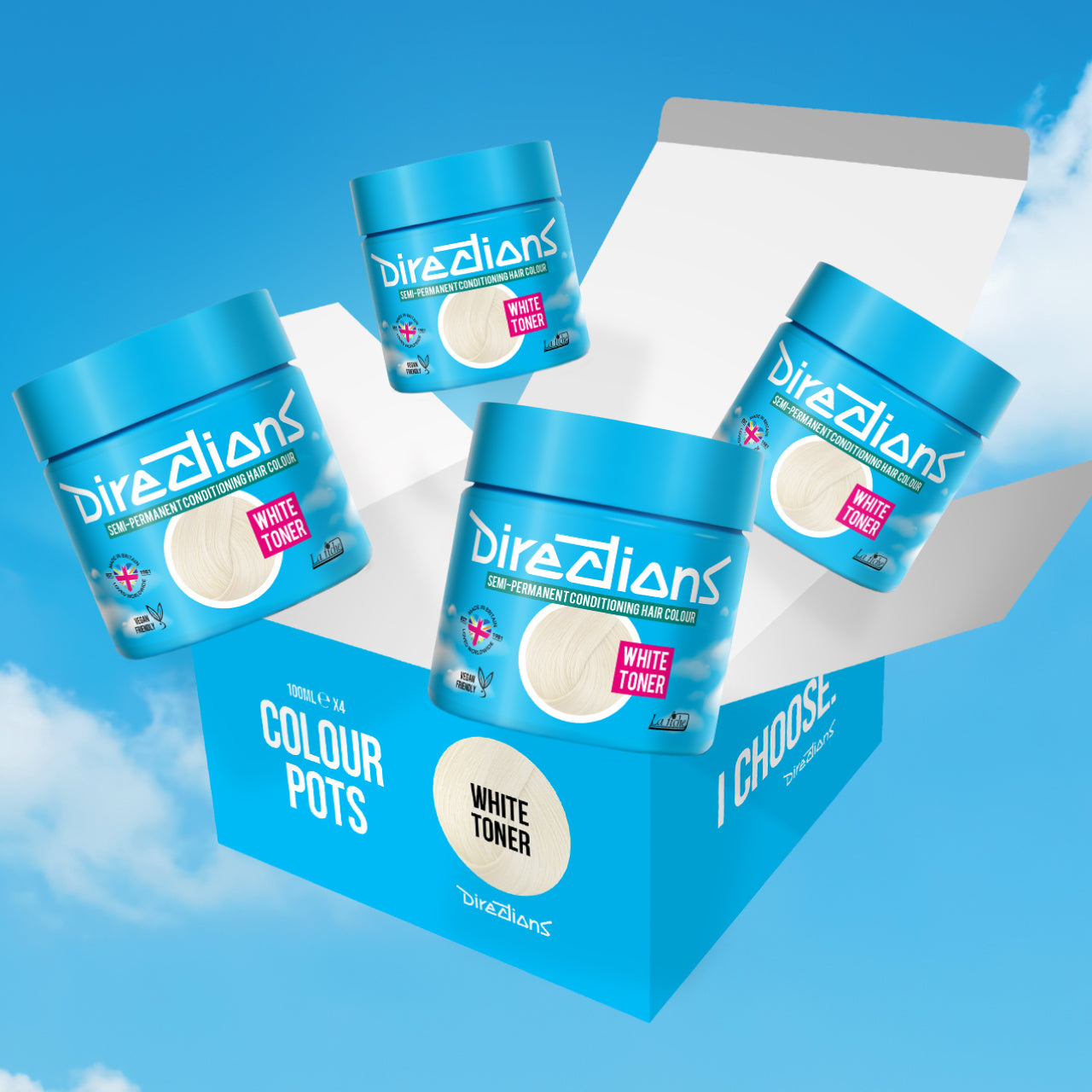 4 er SPARBOX WHITE TONER Haartönung Directions
