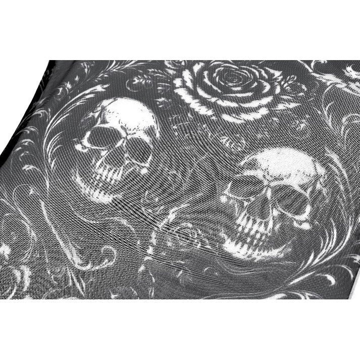 Schwarzes Meshoberteil Skull And Floral Vine Top von Dark In Love