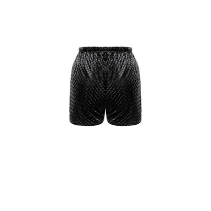 Schwarze Samt-Shorts Night Vine Velvet im Gothic-Stil von Dark In Love