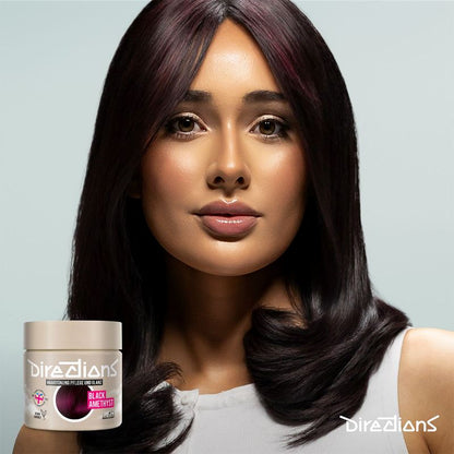 semi-permanente Haartönung Black Amethyst in dem Farbton Aubergine&nbsp;von Directions