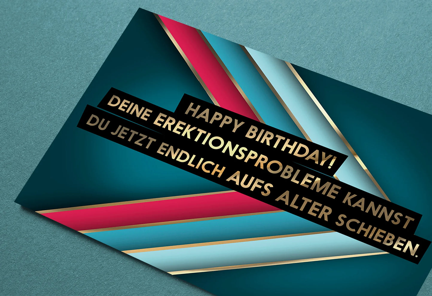 Erection Problems Birthday Card Fck You Card