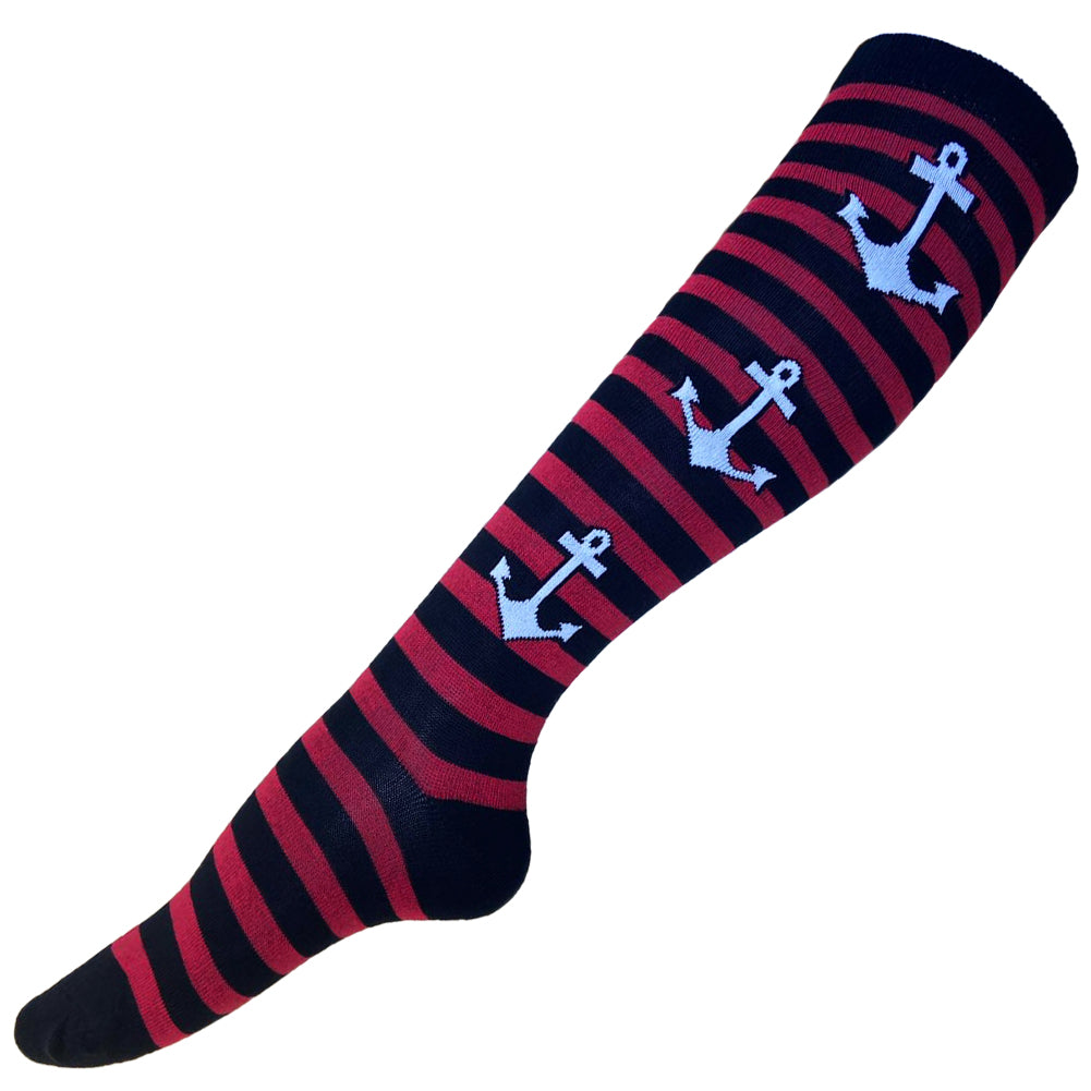 Lange Socken StripeAnchor Red