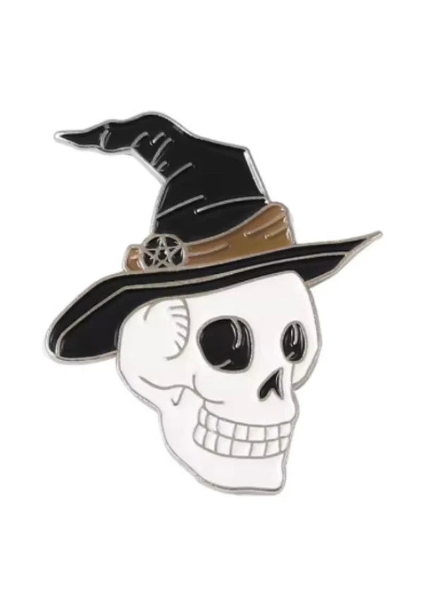 Kleiner Anstecker WITCH SKULL&nbsp;Pin von Easure