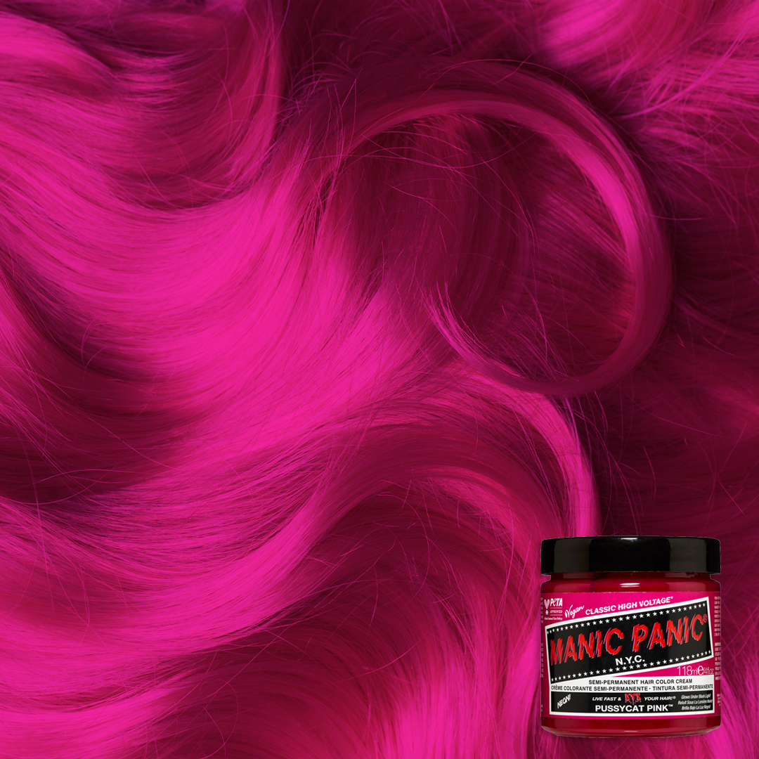Beispielsträhne PUSSYCAT PINK Haartönung Manic Panic