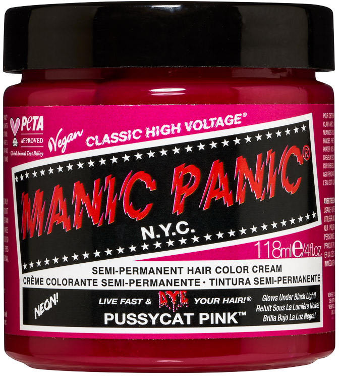 Beispielsträhne PUSSYCAT PINK Haartönung Manic Panic