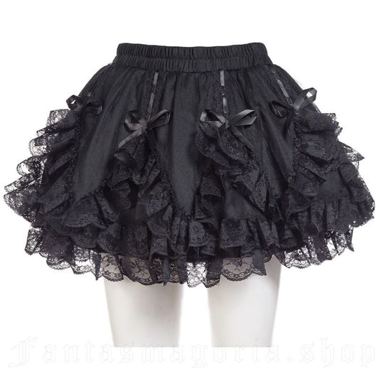 Kurzer Rock Le Fleur Noire Puffed Skirt mit Schleifendetails von RNG