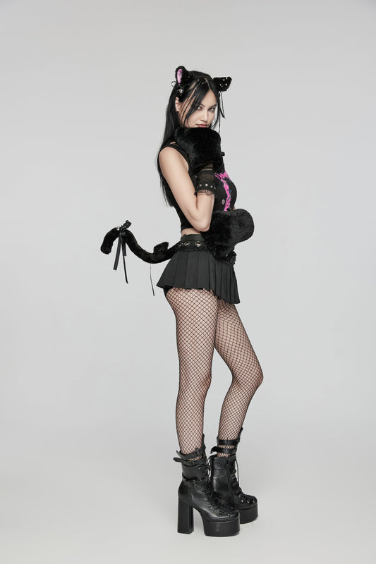 Set aus Katzenohren und -schwanz CUTE KITTY EARS &amp; TAIL SET von Punk Rave