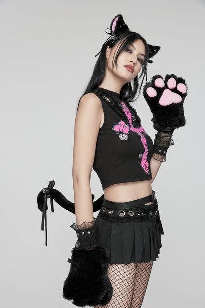 Set aus Katzenohren und -schwanz CUTE KITTY EARS &amp; TAIL SET von Punk Rave