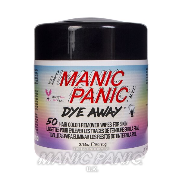 DYE AWAY Hair Colour Remover Wipes Manic Panic