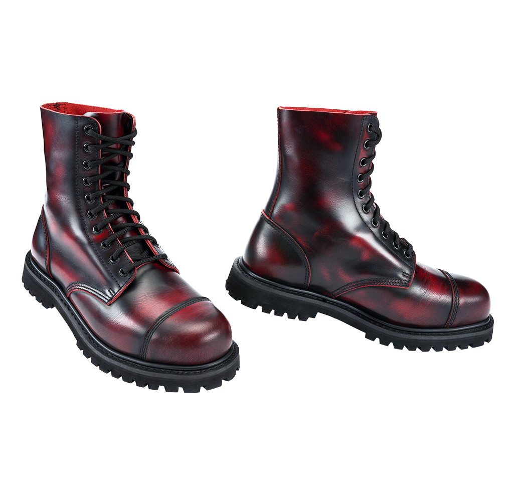 Red Rub Off Phantom 10 Eye Boots Brandit Lederstiefel&nbsp;