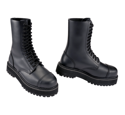 Schwarzer Stiefel Plateau Phantom Boots 14 Loch von Brandit