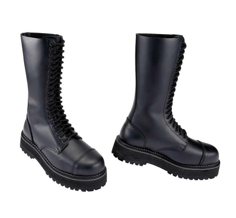 Schwarzer Stiefel Plateau Phantom Boots 20 Loch von Brandit.