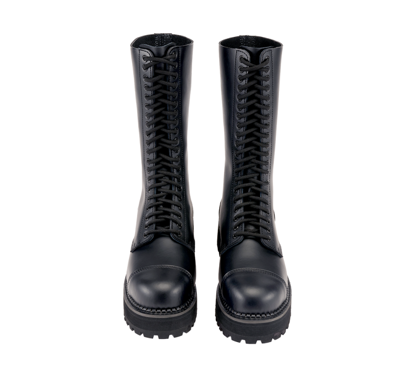 Schwarzer Stiefel Plateau Phantom Boots 20 Loch von Brandit.