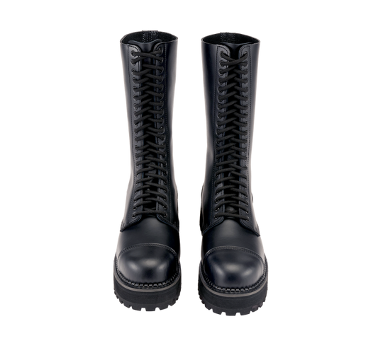 Schwarzer Stiefel Plateau Phantom Boots 20 Loch von Brandit.