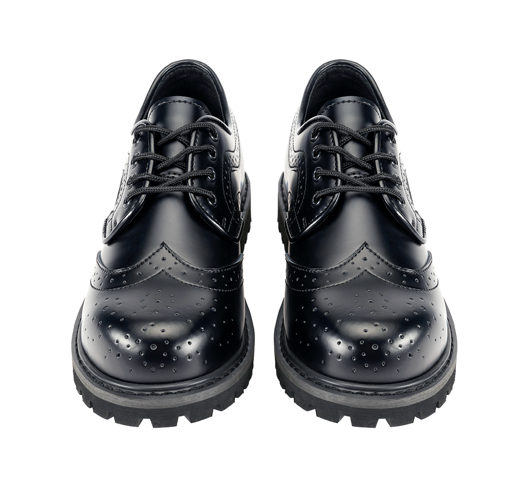 Schwarzer Leder Halbschuh von Brandit