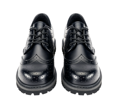 Schwarzer Leder Halbschuh von Brandit