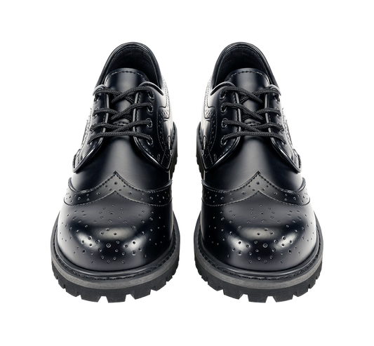 Schwarzer Leder Halbschuh von Brandit