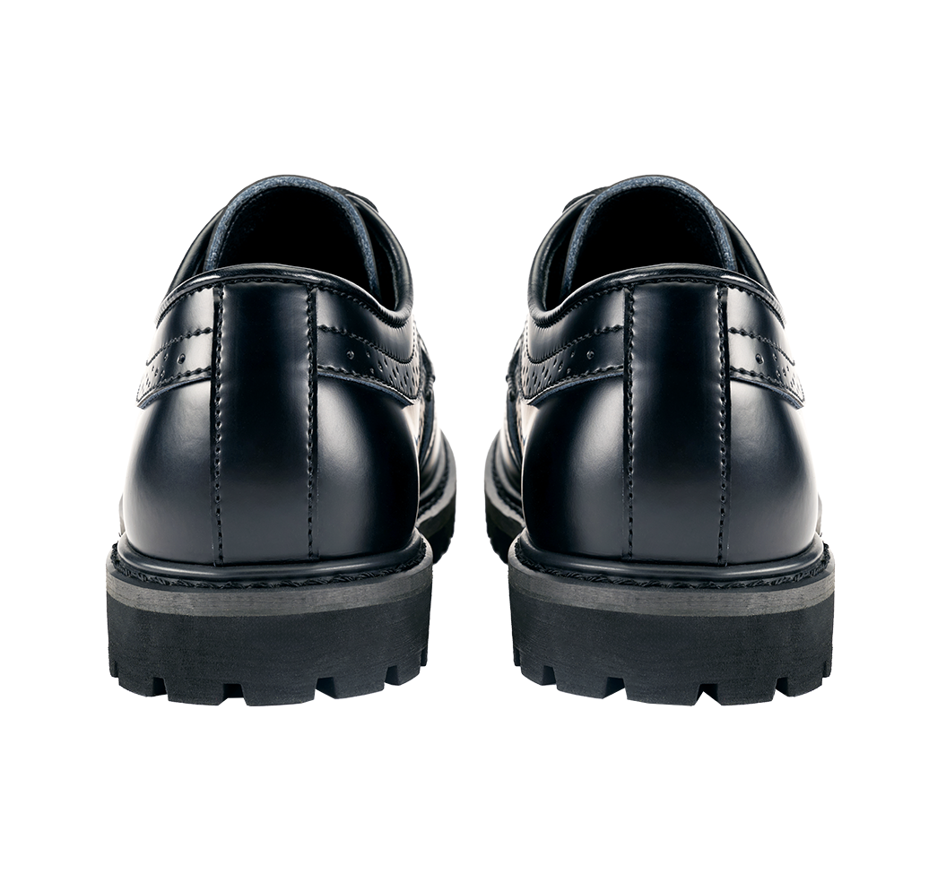 Schwarzer Leder Halbschuh von Brandit