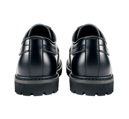 Schwarzer Leder Halbschuh von Brandit