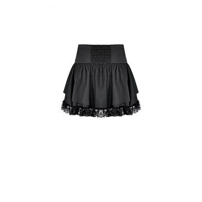 Schwarzer Mini-Rock Occult Gaze Skirt mit Monsteraugen-Detail von Dark In Love
