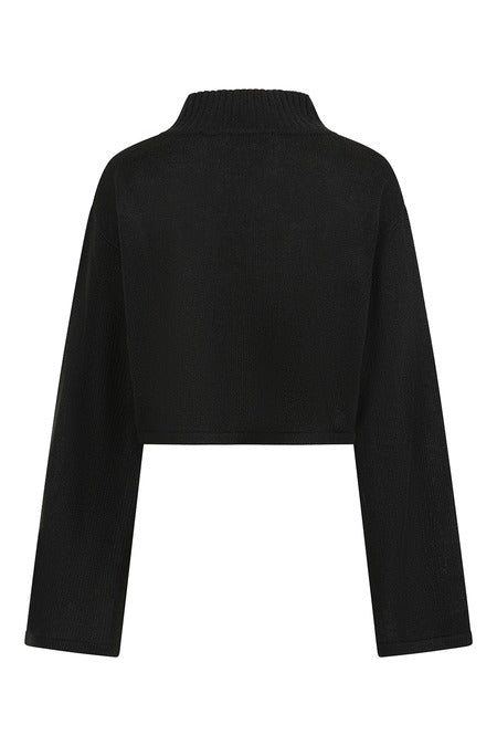 Schwarz/Weißer Pullover AMORET JUMPER von Banned