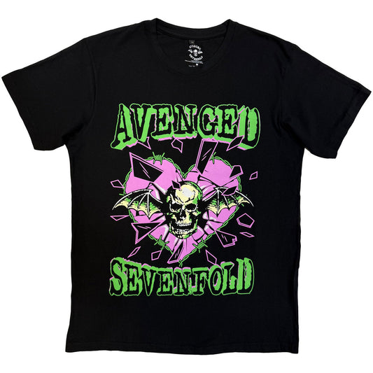Lizensiertes Avenged Sevenfold Heart Break Bandshirt mit Herzprint