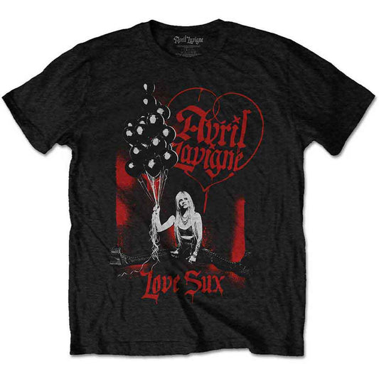Lizensiertes Avril Lavigne Love Sux Balloons Bandshirt mit Albumdesign