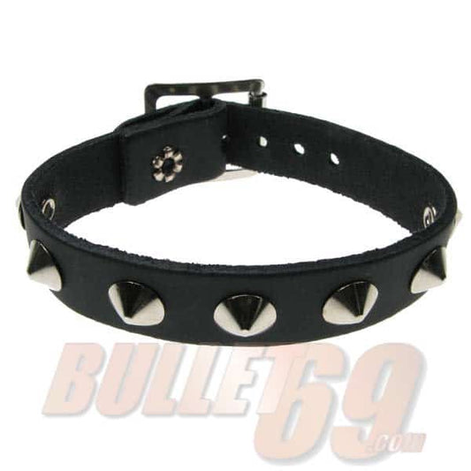 Armband 1-reihig mit silbernen Flachnieten von Bullet69