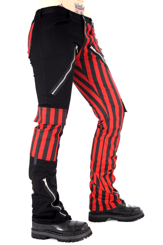 Freak Pants Black-Red Stripes Black Pistol