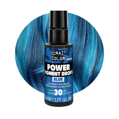 Blaue Pigmenttropfen BLUE Power Pigment Drops von Crazy Color
