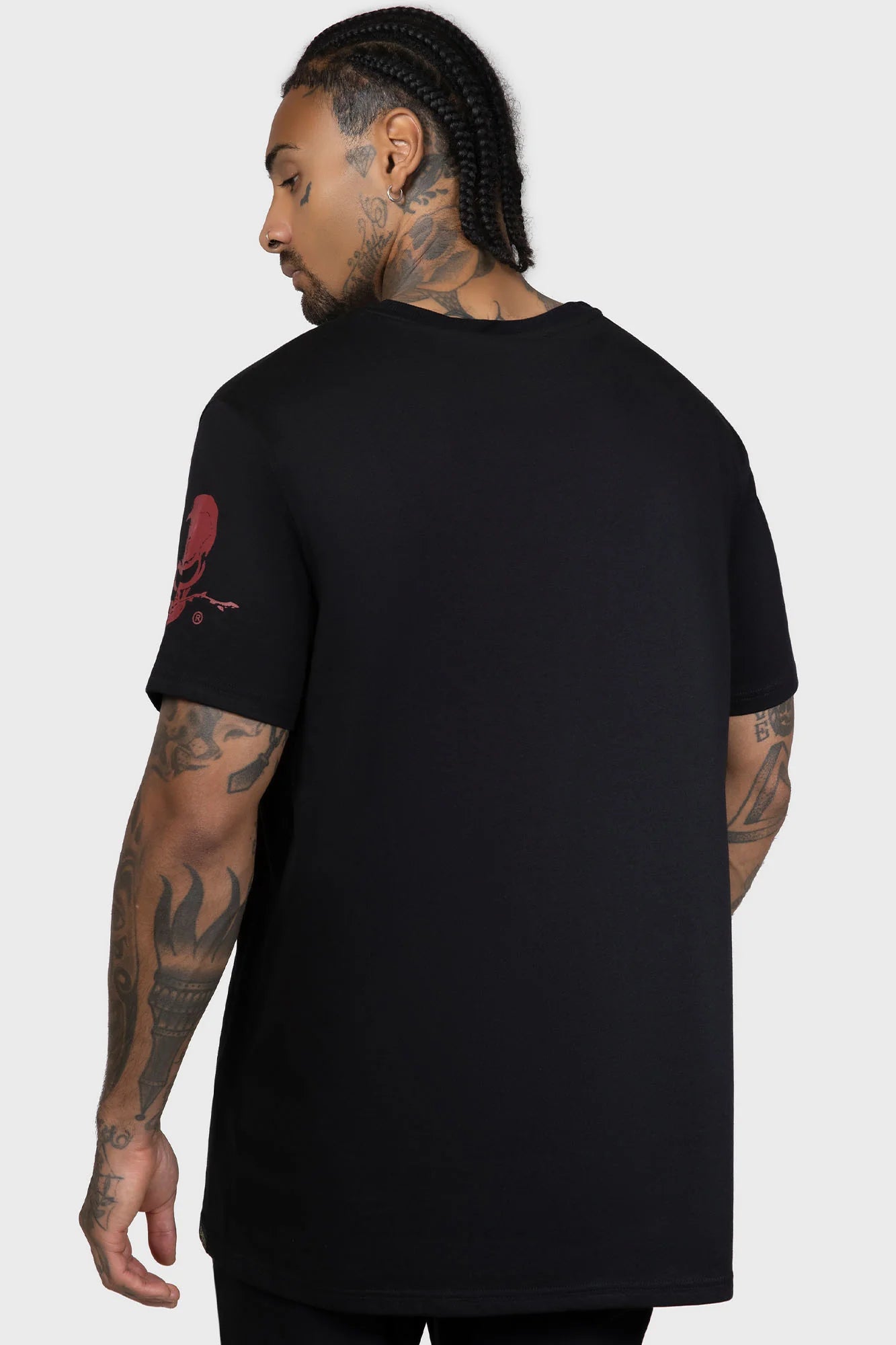 Schwarzes Shirt Baphomet Zisurrû T-Shirt mit Ziegenkopf Print von Killstar