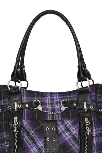 Purple Tartan Bag Banned