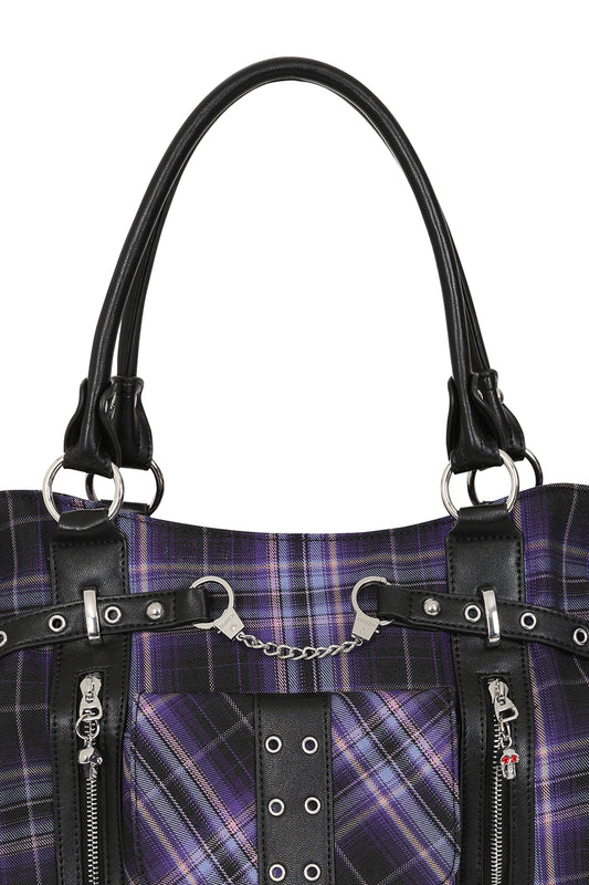 Purple Tartan Bag Banned