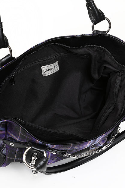 Purple Tartan Bag Banned