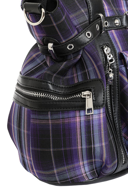 Purple Tartan Bag Banned
