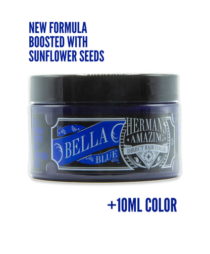 semi-permanente Haartönung BELLA BLUE in dem Farbton Dunkelblau von Herman's Amazing
