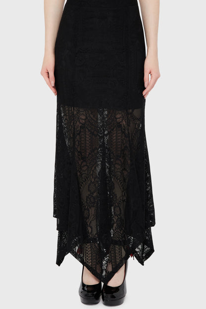 Killstar Belladonna Lace Maxi Skirt