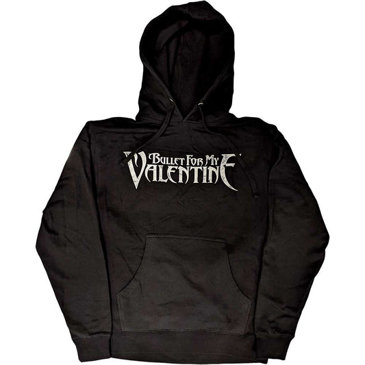 Lizensierter Pullover Bullet For My Valentine Logo & Raven Band-Hoodie mit großem Backprint