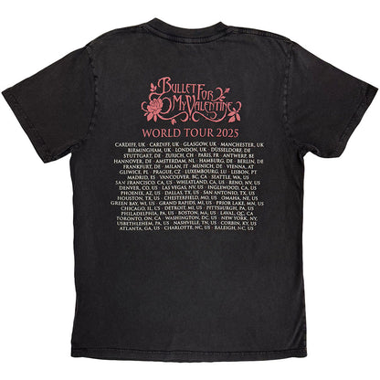 Lizensiertes Bullet For My Valentine Tears Don't Fall Bandshirt mit Tourdaten-Backprint