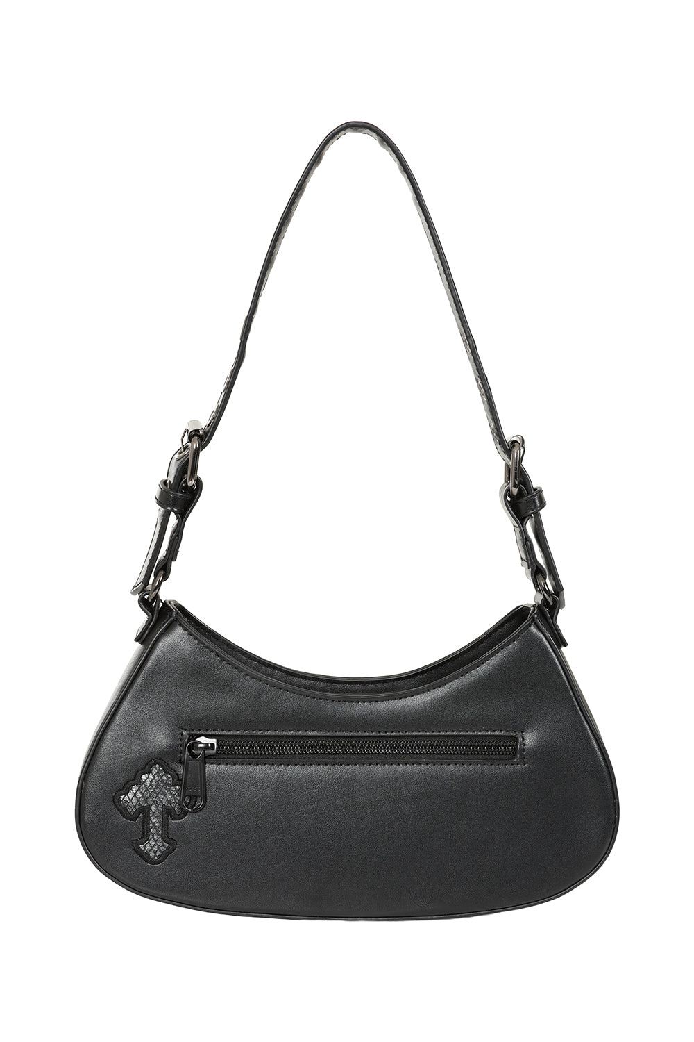 Schwarze Tasche CRYPT CROSS SHOULDERBAG mit Kreuzaplikationen von Banned&nbsp;