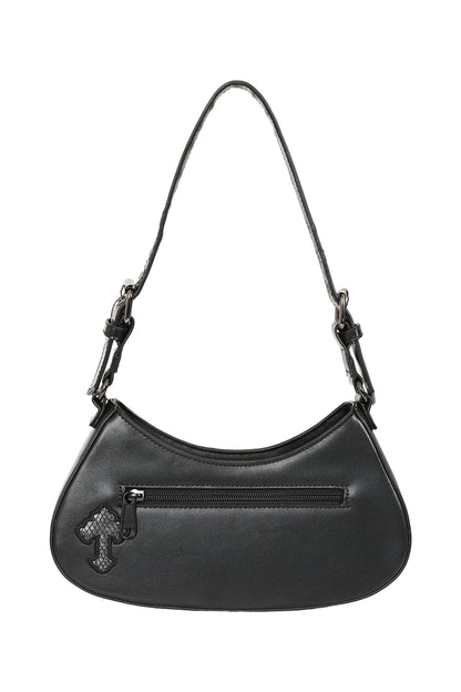 Schwarze Tasche CRYPT CROSS SHOULDERBAG mit Kreuzaplikationen von Banned&nbsp;