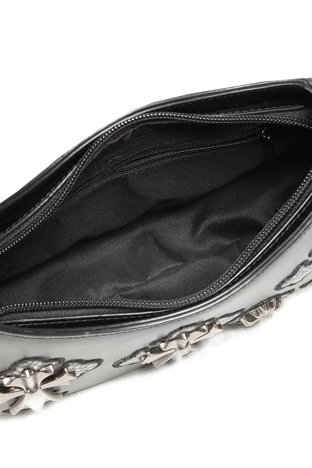 Schwarze Tasche CRYPT CROSS SHOULDERBAG mit Kreuzaplikationen von Banned&nbsp;