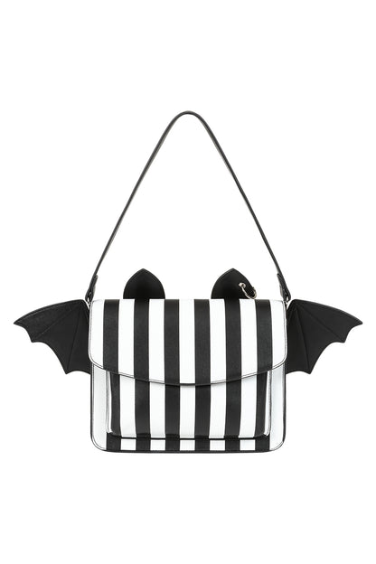 Bat Bag Black White Stripe Banned 
